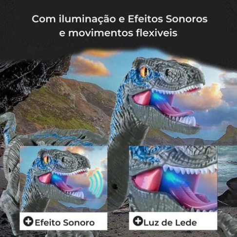 Dinossauro de controle remoto - Velociraptor Brincalhão